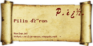 Pilis Áron névjegykártya